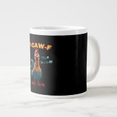 ゴシックなカラスのF-Caw-Fユーモア ジャンボコーヒーマグカップ (正面右)