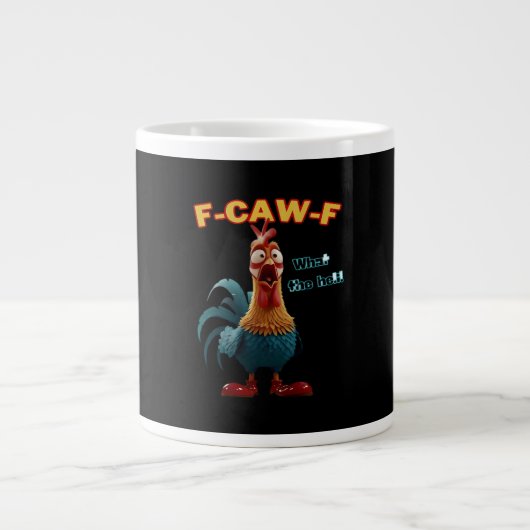 ゴシックなカラスのF-Caw-Fユーモア ジャンボコーヒーマグカップ (正面)