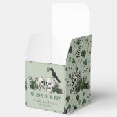 ゴシックなセントパトリックデーの花のドクロ アイリッシュ ウェディング フェイバーボックス (オープン)