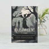 ゴシックなハロウィン 大人のためのコスチューム&カクテルパーティー 招待状 (スタンド正面)