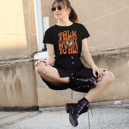 ゴシックな会話が私を怖がらせる パンプキン ウィッチ ハロウィン Tシャツ