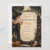 ゴシックな大人ハロウィンパーティー 招待状 (正面)