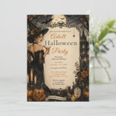 ゴシックな大人ハロウィンパーティー 招待状 (スタンド正面)