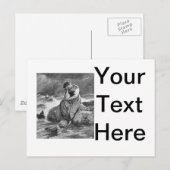 ゴシックな女性のヴィンテージシンパシーアートイラスト ポストカード (正面/裏面)