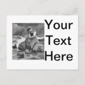 ゴシックな女性のヴィンテージ共感アートイラスト ポストカード (正面)