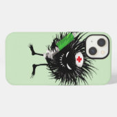 ゴシックな悪霊の看護師の注射器のイラスト iPhoneケース (裏面横)