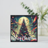 ゴシックな月光のクリスマスツリー シーズンカード (スタンド正面)