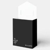 ゴシックな水彩画のバラの黒い結婚式 フェイバーボックス (オープン)