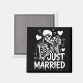 ゴシックな結婚の骸骨 ウェディングパーティー スプーキーな雰囲気 マグネット (正面/裏面)