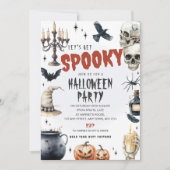 ゴシックな魔法にかけられたハロウィンパーティー招待状 招待状 (正面)
