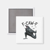 ゴシックな黒いカラスがF-caw-fで面白い レイヴン マグネット (正面/裏面)