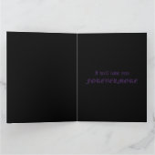 ゴシックな黒いカラスとブラックハートのカスタムカード カード (内部)