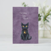 ゴシックな黒猫の結婚式同封カード エンクロージャーカード (スタンド正面)
