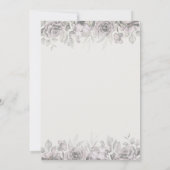 ゴシックのあじさいフローラ結婚式の日付を保存 招待状 (裏面)