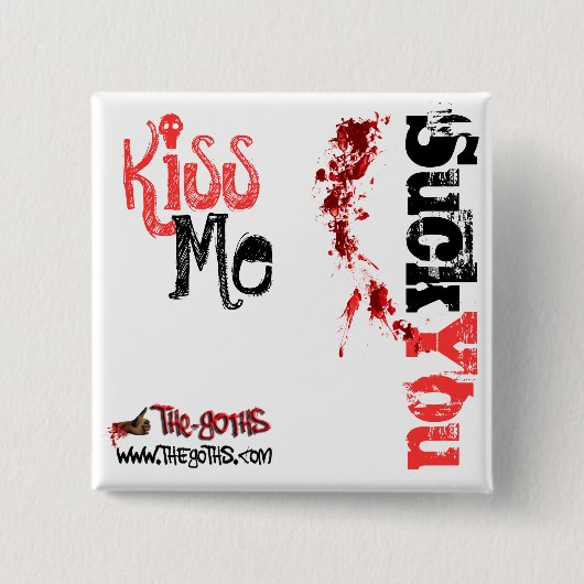 ゴシックのための公式の喜劇的な詐欺の進水ボタン 缶バッジ (正面)