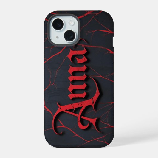 ゴシックのアンナ iPhone 15ケース (裏面)