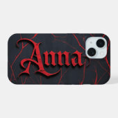 ゴシックのアンナ iPhone 15ケース (裏面横)