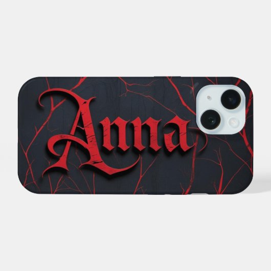 ゴシックのアンナ iPhone 15ケース (裏面横)
