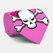 ゴシックのガーリーなスカルのタイ ネクタイ (ロール)