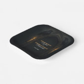 ゴシックのキャンドルライ結婚トのレイブン ペーパープレート (傾斜あり)