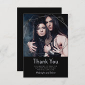 ゴシックのクモ結婚の写真 サンキューカード (正面/裏面)