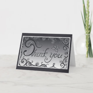 ゴシックのサンキューカード; -) サンキューカード