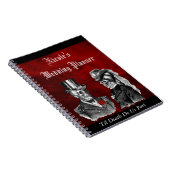 ゴシックのスカルのグランジでカスタムなウェディングプランナーのノート ノートブック (右側)