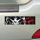 ゴシックのスカル バンパーステッカー (車上)