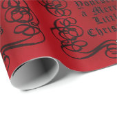 ゴシックのスタイルのメリーで小さいクリスマス ラッピングペーパー (ロールコーナー)