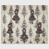 ゴシックのスチームパンク代替クリスマスフェアリー ラッピングペーパー (フラット)