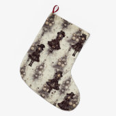 ゴシックのスチームパンク代替クリスマスフェアリー ラージクリスマスストッキング (正面 (吊り時))