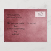 ゴシックのハロウィーン結婚式は日付はがきを保存 案内ポストカード (裏面)