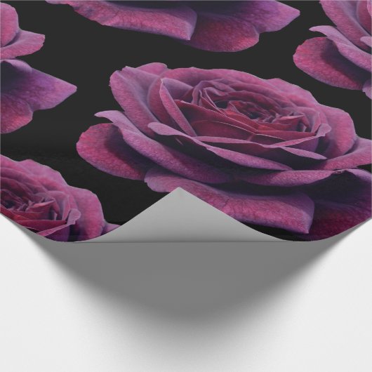 ゴシックのビクトリアンでカスタムなヴィンテージのばら色の壁紙 ラッピングペーパー (角)