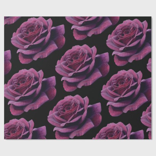 ゴシックのビクトリアンでカスタムなヴィンテージのばら色の壁紙 ラッピングペーパー (フラット)