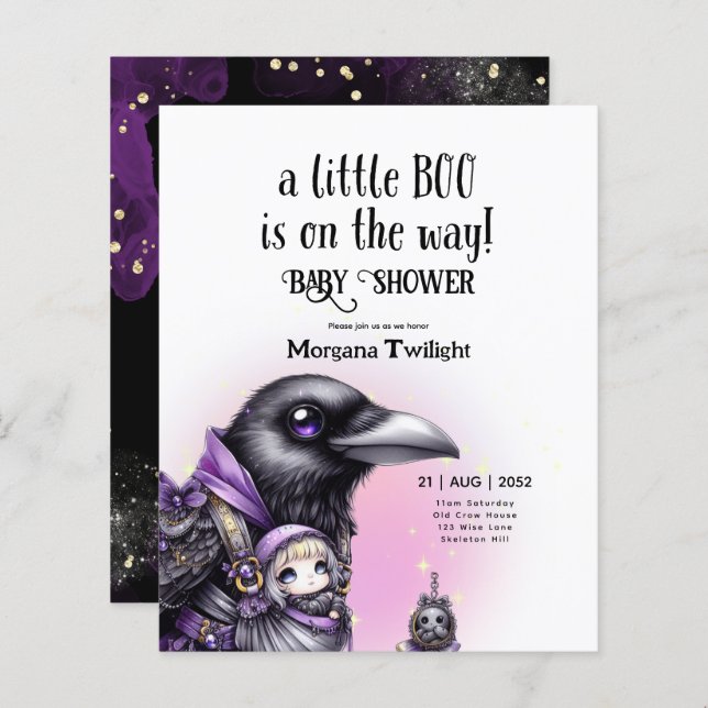 ゴシックのベビーガールが道中のカラス・ブーによって届け (正面/裏面)