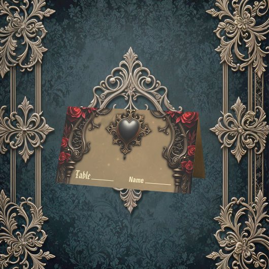 ゴシックのロマンス：隠された情熱。 プレイスカード