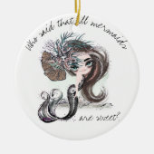 ゴシックの人魚 人魚の中には甘いものばかりではない セラミックオーナメント (正面)