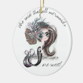 ゴシックの人魚 人魚の中には甘いものばかりではない セラミックオーナメント (左)