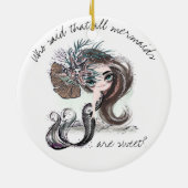 ゴシックの人魚 人魚の中には甘いものばかりではない セラミックオーナメント (裏面)