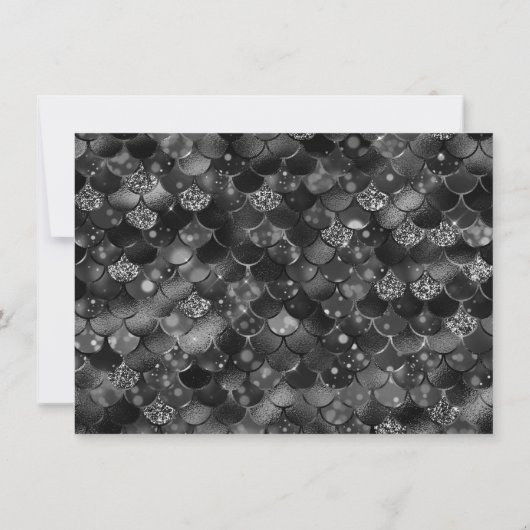 ゴシックの人魚 | 暗いクール反乱軍の卒業式インビタ 招待状 (裏面)