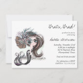 ゴシックの人魚 | 暗いクール反乱軍の卒業式インビタ 招待状 (正面)