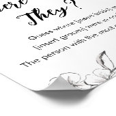 ゴシックの写真ブライダルシャワーゲーム ポスター (角)