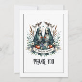 ゴシックの写真「Til Death Do Us Part」結婚の写真 サンキューカード (正面)