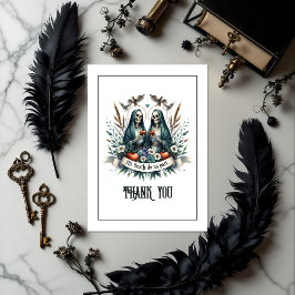 ゴシックの写真「Til Death Do Us Part」結婚の写真 サンキューカード