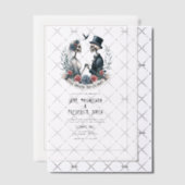 ゴシックの写真「Til Death Do Us Part」結婚の写真 ベラム紙招待状 (オフセット (招待状))