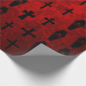 ゴシックの吸血鬼の棺のギフト用包装紙 ラッピングペーパー (角)