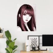 ゴシックの女の子#008: Ethereal美しい ポスター (ホームオフィス)