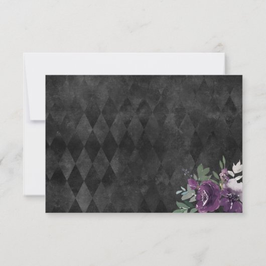 ゴシックの愛感謝していと2枚の写真結婚の サンキューカード (裏面)