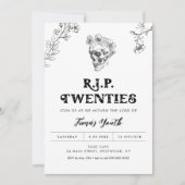 ゴシックの愛30th誕生日招待状, RIP 20's 招待状 (正面)