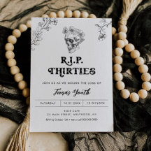 ゴシックの愛40th誕生日招待状, RIP 30's